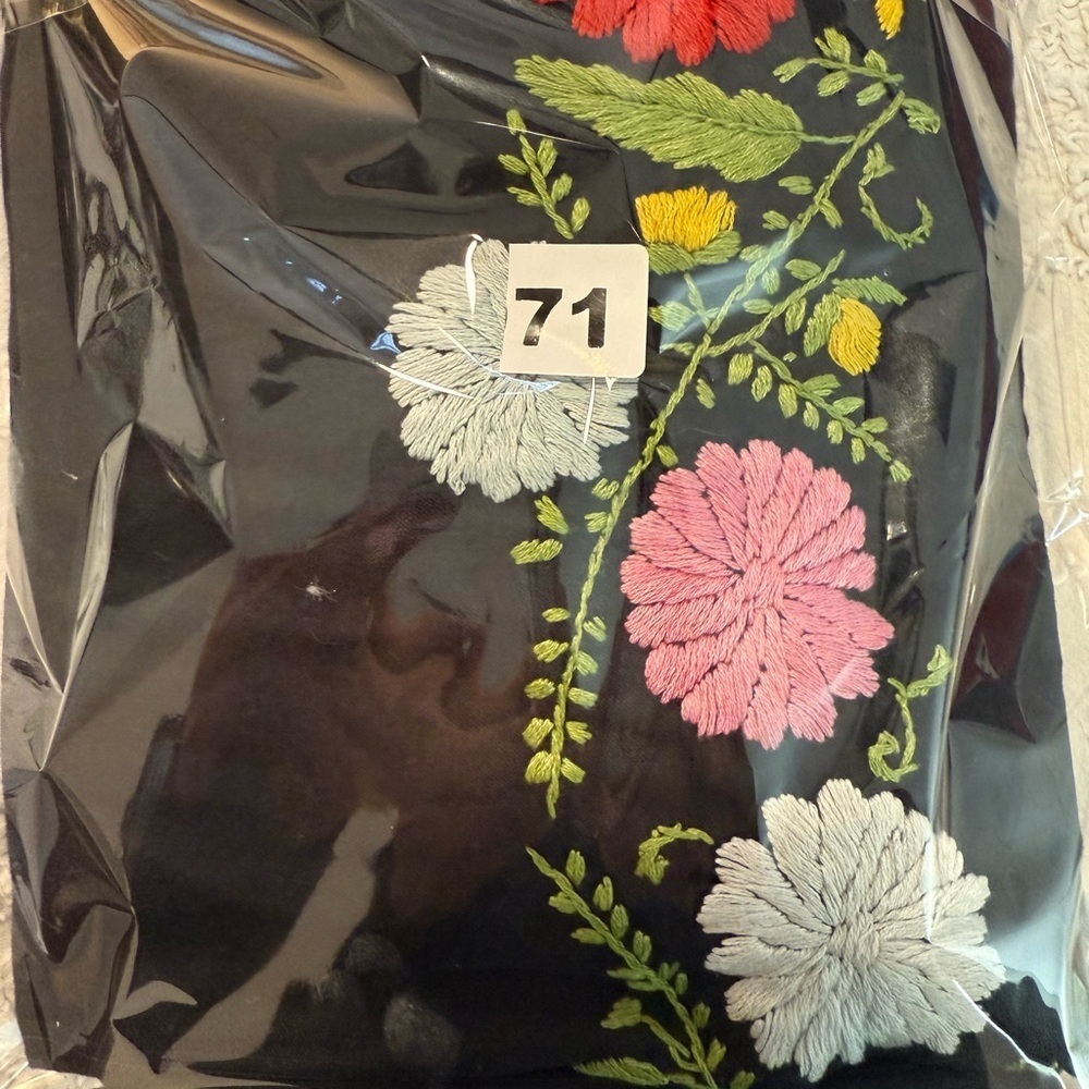 Embroidered Navy Floral Maxi Dress - Picture 6 of 6